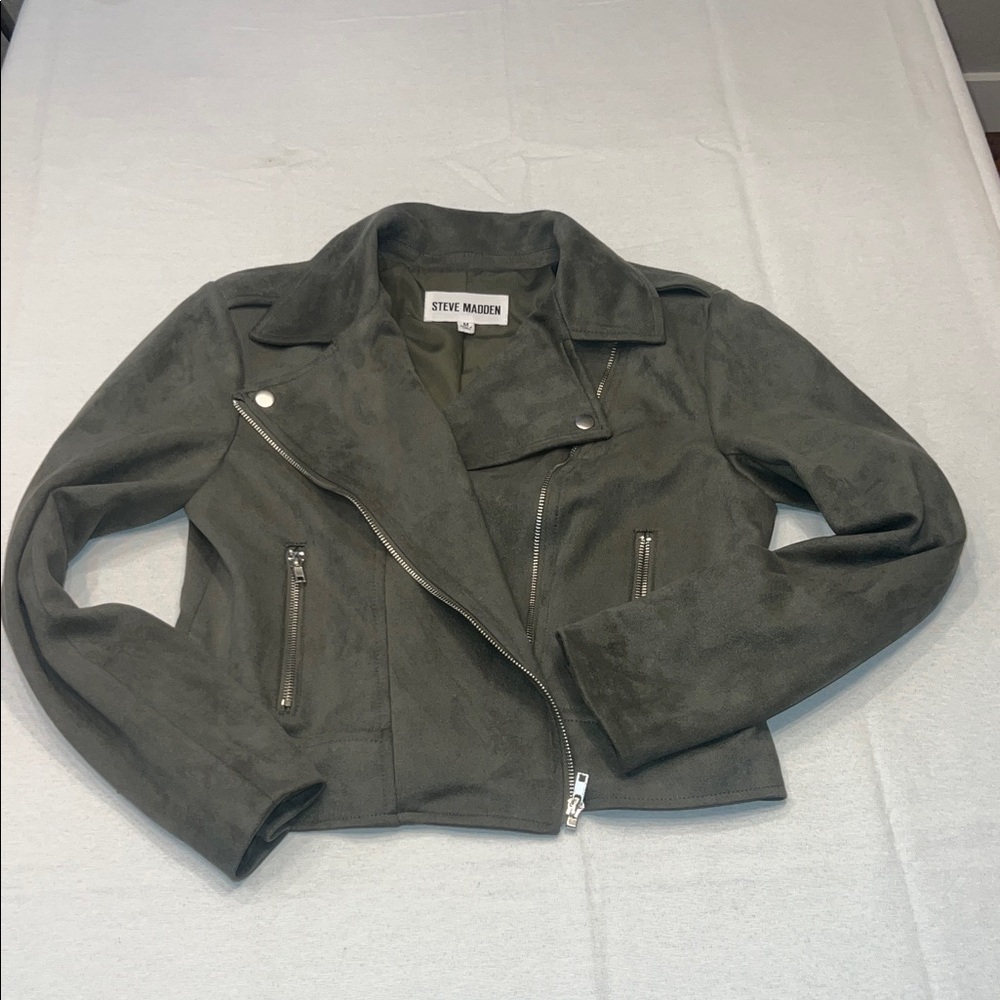Steve Madden Olive Green Women’s Moto Jacket
